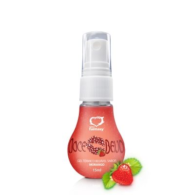 Gel Térmico Beijável Doce Beijo Morango - 15ml -