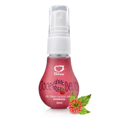 Gel Térmico Beijável Doce Beijo Framboesa - 30ml -